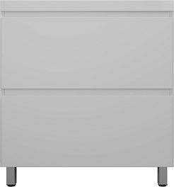 Style Line Тумба с белой раковиной Манхэттен 80 Plus эмаль белая матовая – фотография-1